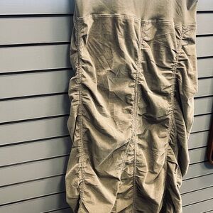 NWT XCVI Wearables Taupe Corduroy Ruched Skirt